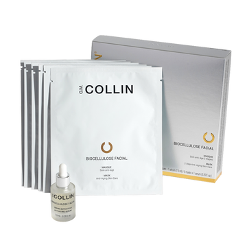 G.M. COLLIN BIOCELIULIOZINĖ VEIDO KAUKĖ SU SERUMU, 5 VNT + 7 ML