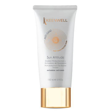 KEENWELL SUN ATTITUDE ANTI-SAND APSAUGINĖ ĮDEGI SKATINANTI EMULSIJA KŪNUI SPF50, 150 ML
