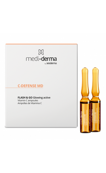 MEDIDERMA flash&go skaistinančios ampulės su vit c 5×2 ml