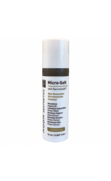 mini NOON Micro Soft™ Cleanser mikroemulsinis švelnus veido prausiklis, 15 ml