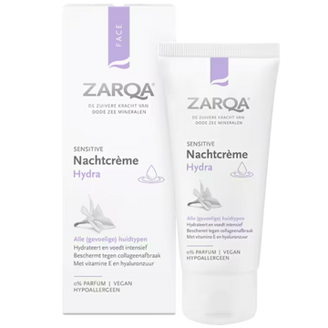 ZARQA DRĖKINAMASIS NAKTINIS VEIDO KREMAS, 50 ML